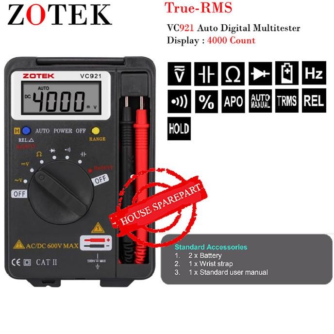 AVOMETER DIGITAL ZOTEK VC921 / MULTITESTER DIGITAL VC921 ORIGINAL