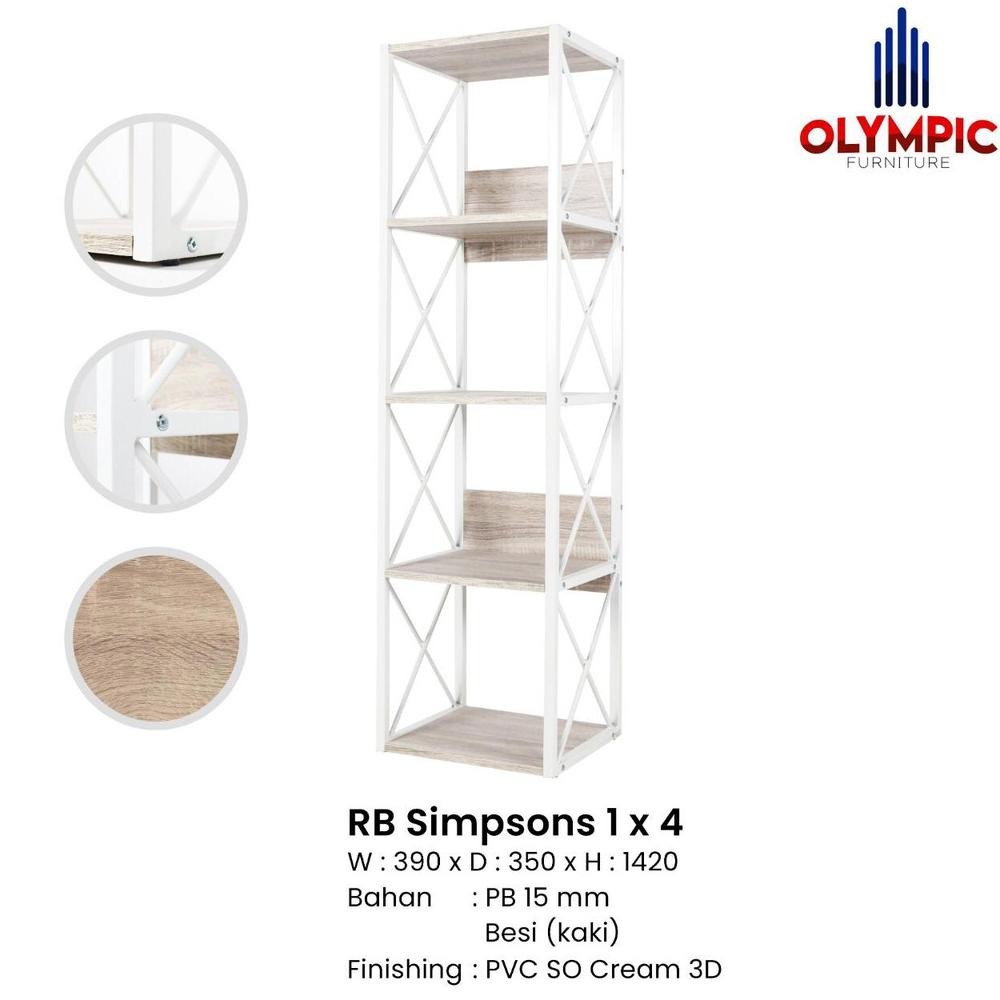 Rak Buku Susun Rangka Besi Serbaguna OLYMPIC