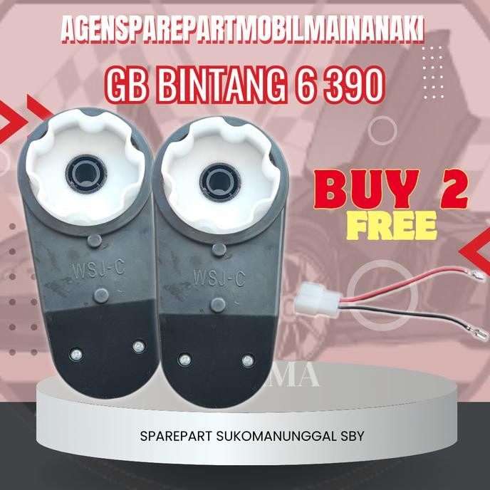 Ori - Gearbox mobil aki 390/380 Dinamo 12volt / 6Volt / Mobil aki /Mobil Mainan Model Kembang 6 Term