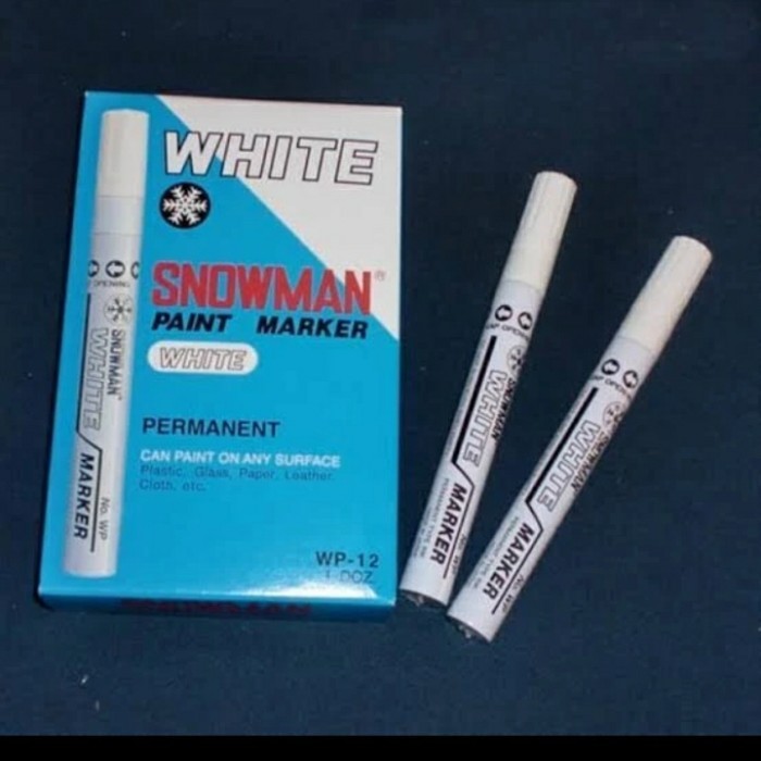 

spidol snowman paint marker white putih permanent WP-12