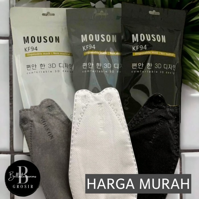 Terlaris New Black Grey White Mouson Kf94 Pack - Masker Kf94 4Ply Protective Good Quality