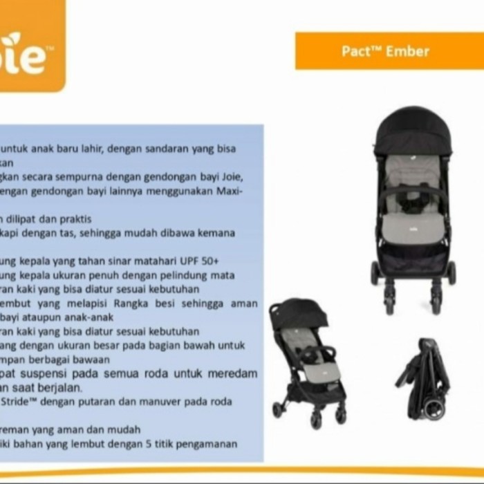 Stroller Joie Pact Ember /Stroller Cabin Size