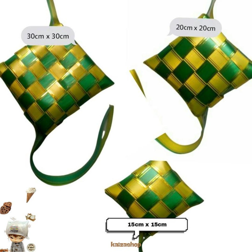 

Hiasan Ketupat Hijau Lebaran Jumbo Pita Plastik Dekorasi Murah