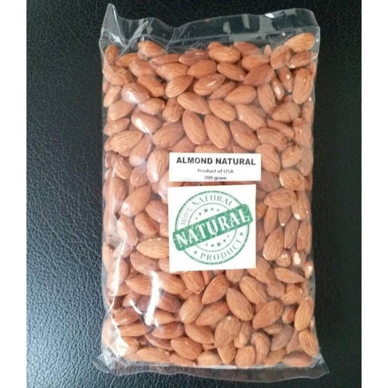 

READY STOCK RAW WHOLE ALMOND NUT (KACANG ALMOND MENTAH) 500 GR !!!!!