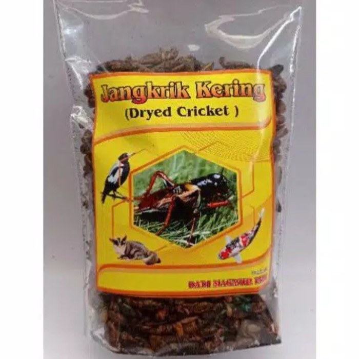 1Kg Jangkrik kering Pakan sugar gilder landak mini hamster gecko