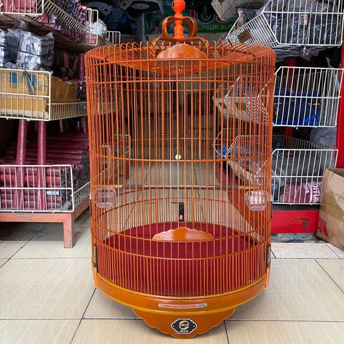 SANGKAR KANDANG MURAI EBOD JAYA COKLAT NATURAL KLASIK NO 2