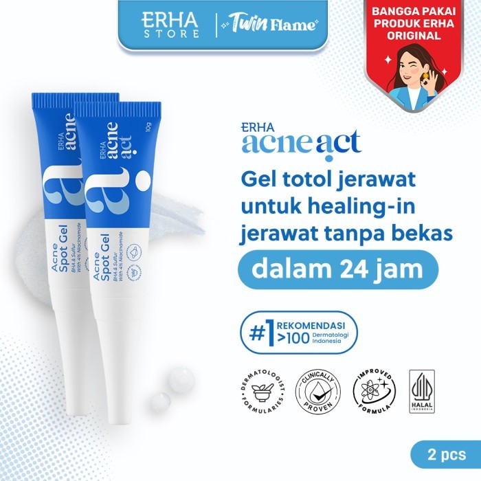 Twin Flame Erha Acneact Acne Spot Gel - Gel Totol Jerawat