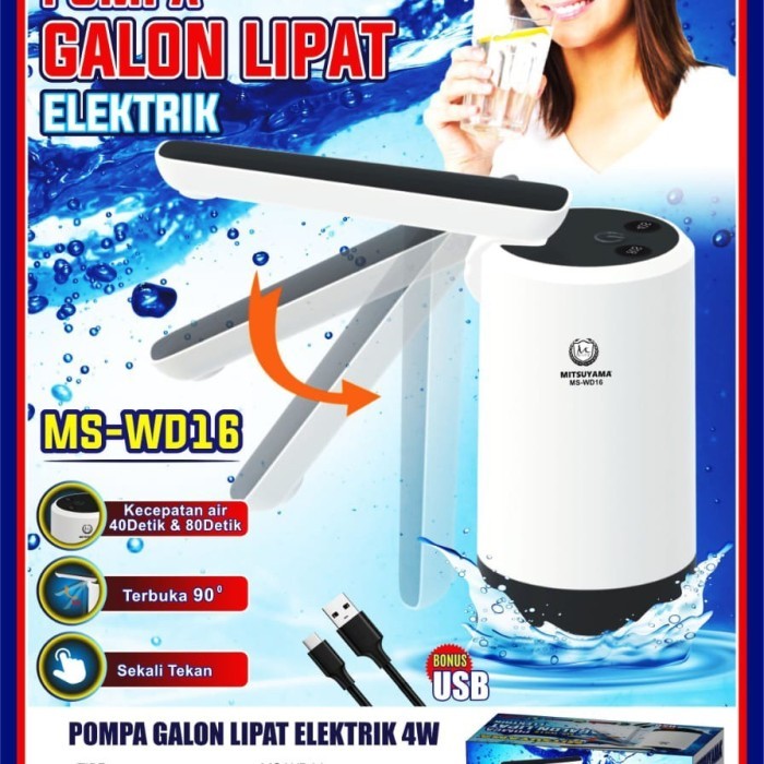 Pompa Galon Lipat MITSUYAMA - Dispenser Air Elektrik Lipat Mitsuyama - dispenser otomatis