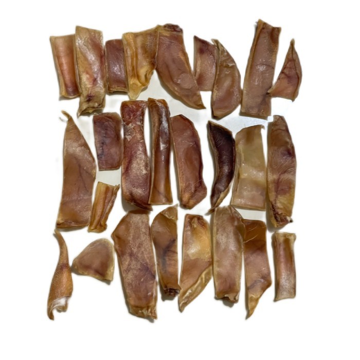 Dehydrated Dog Snacks Pig Ear Strips 50Gr Cemilan Anjing Dog Treats