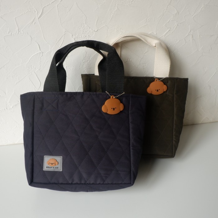 Quilted Padded Poodle Tote Bag