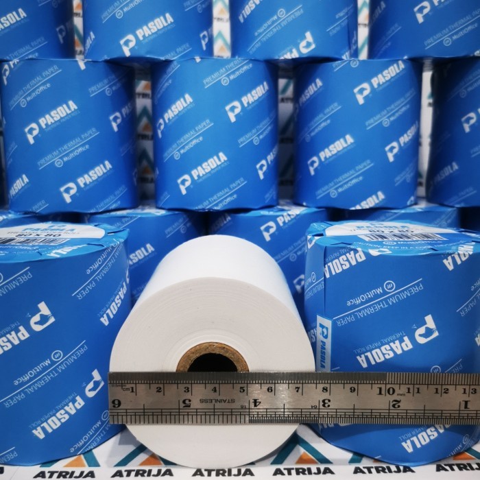 

terbaru !!! (1 box= 50 roll) kertas thermal struk kasir 80 x 80 . pasola 80x80 ready