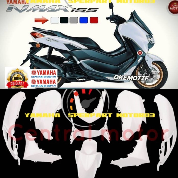 HOT SALE COVER BODY HALUS NMAX NEW, NEW NMAX SET PUTIH ORGINAL YGP