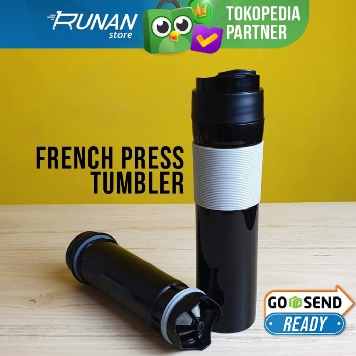 Coffee Tumbler Gelas Kopi Portable - French Press Tumbler Coffee Maker