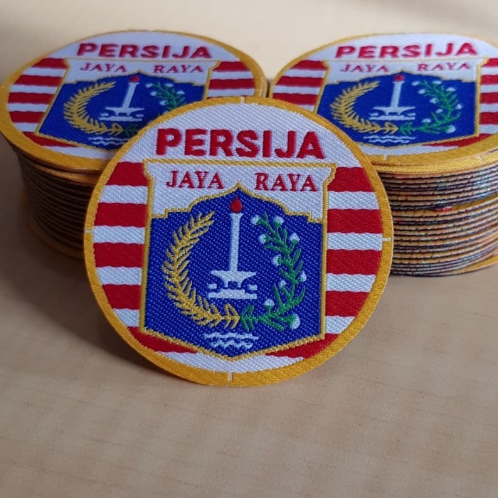 Woven Patch Logo Persija dengan Lem/Advesive tinggal gosok