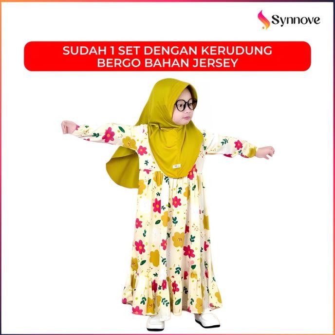 Gamis Anak Perempuan Katun Rayon Premium Baju Muslim Anak Perempuan Dress Batik Anak Perempuan Novit