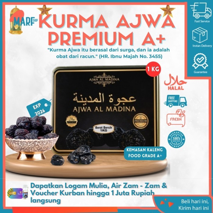 

KURMA AJWA PREMIUM ASLI KURMA NABI PREMIUM LEMBUT FRESH QURMA HALAL