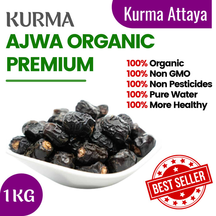 

Fresh Kurma Ajwa Madinah Organic Premium Lebih Empuk Castle Farms Ori