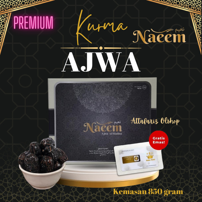 

Kurma Ajwa Naeem 850gr Premium - Korma Nabi - Azwa Original