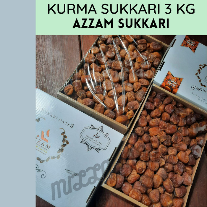 

Kurma Sukkari AZZAM 3 KG Sukkari Premium Dates 3 kg Sukari kurma 3 kg