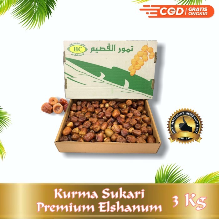 

Kurma Sukari Castle Farms 3kg / Kurma Sukari Baladiy / Kurma Raja
