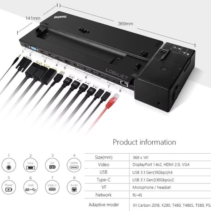 LENOVO THINKPAD ULTRA DOCKING STATION PREMIUM - 40AJ0135CN