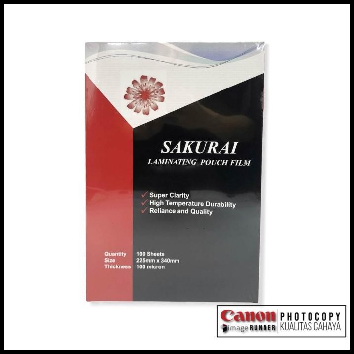 

Plastik Laminating Sakurai 100Micron 225X330Mm