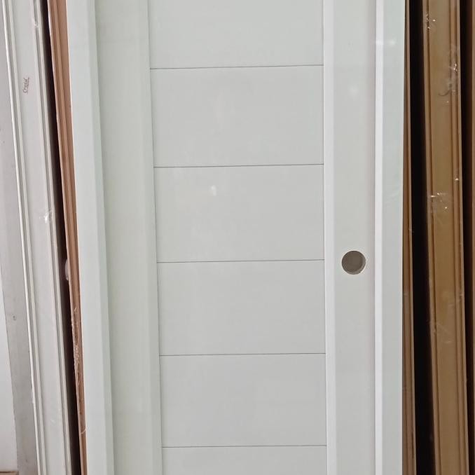 Pintu Pvc Crystal Custom Elegan Putih Betaaleollshop