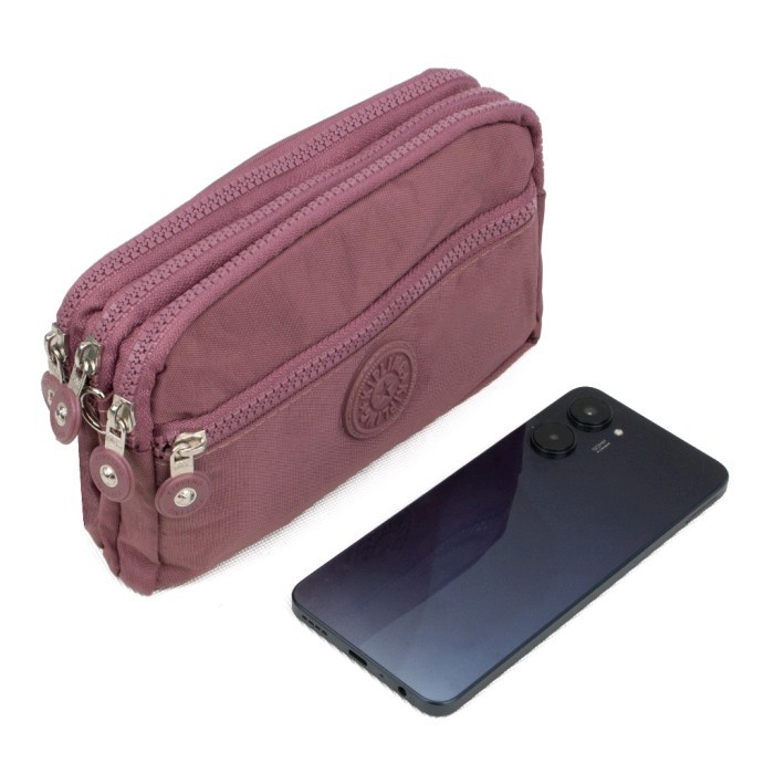 Tas Dompet Hp Selempang Nylon 4 Resleting Besar Ori Wanita-Pria