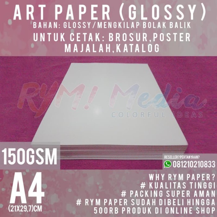 Kertas Art Paper 150gsm A4 (1 rim/500 lembar)