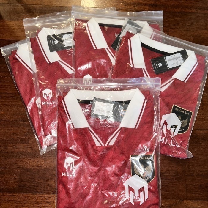 Produk Unggulan Jersey Timnas Indonesia Home 2022-24 Original Mills Asli