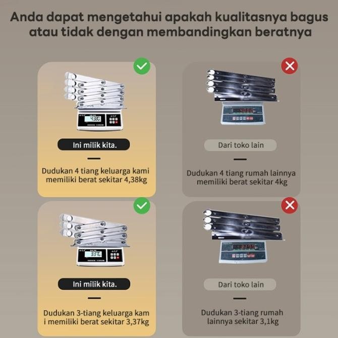 JEMURAN BAJU DINDING STAINLESS STEEL 100-200CM PAKAIAN SINGLE JEMURAN  LIPAT STAINLESS STEEL RAK JEM