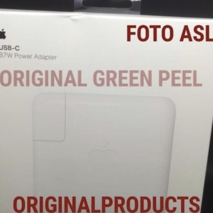 ADAPTOR CHARGER NEW MACBOOK 15 INCH 87W USB C 87 WATT 2017 2018 2019