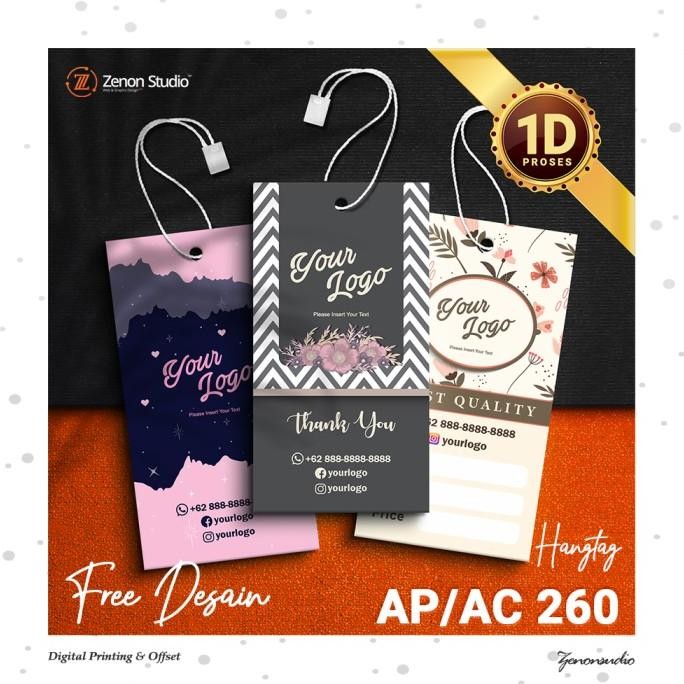 

Ready stock] Hang Tag / Hangtag Custom Label Baju Merk Toko 260 gsm