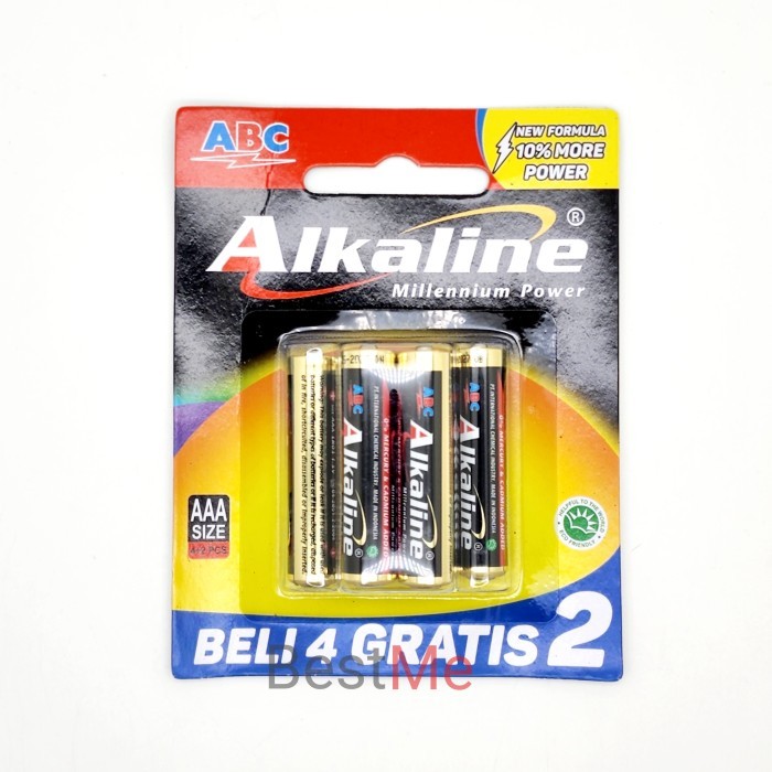 BERKUALITAS BATU BATERAI BATEREI ALKALINE ABC / BATTERY AAA / A3 KODE 1278