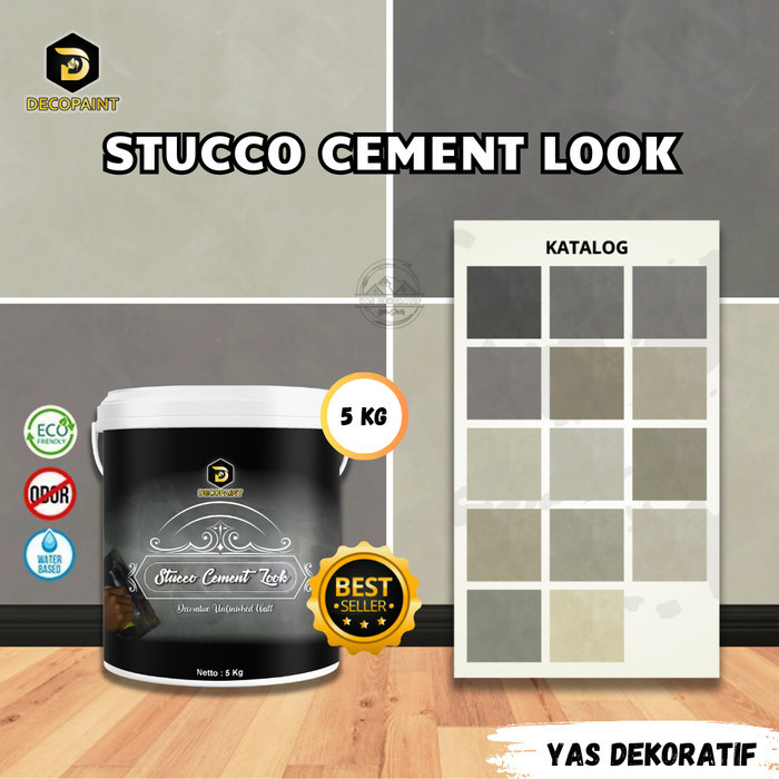 Cat Tembok Stucco Cement Expose - 5 Kg Stucco Motif Semen Expose
