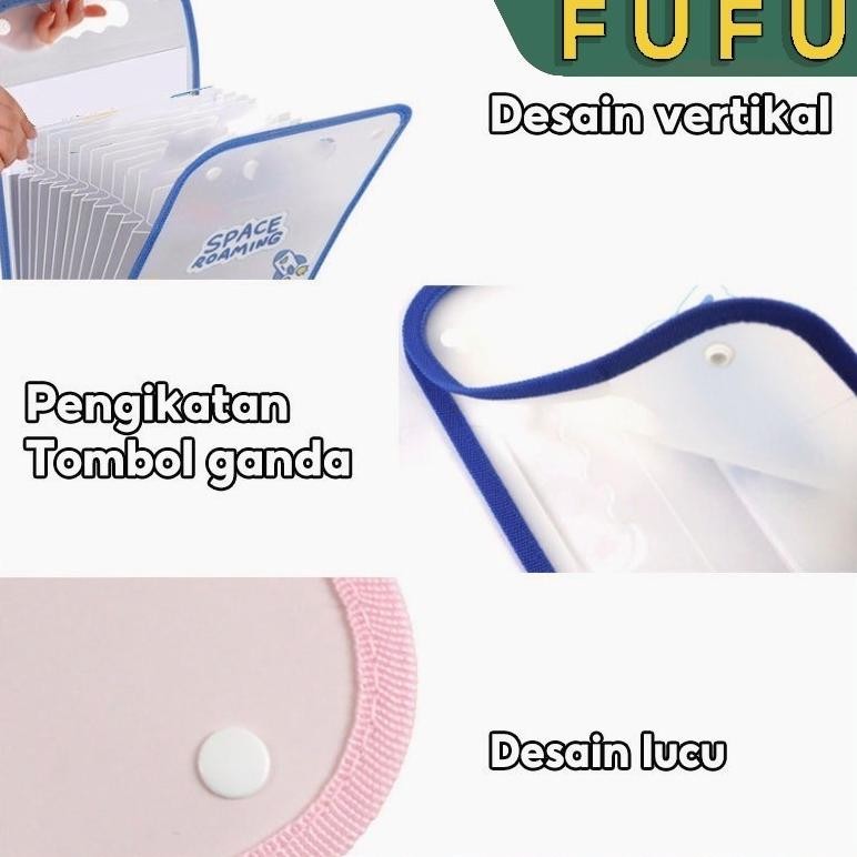 

BISA COD FUFU File Organizer / penyimpanan berkas / folder portable / tempat kertas ujian FE24