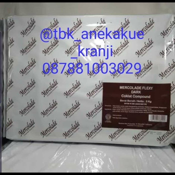 

Mercolade Flexy Dark Compound 5kg /DCC / Coklat Blok Mercolade 5kg