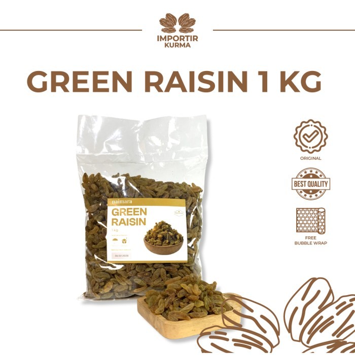

best seller] KISMIS GREEN RAISIN OLEH OLEH HAJI DAN UMROH KEMASAN 1KG PREMIUM
