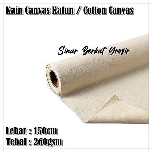 KAIN KANVAS KATUN / COTTON CANVAS / BAHAN TAS KANVAS / KANVAS LUKIS