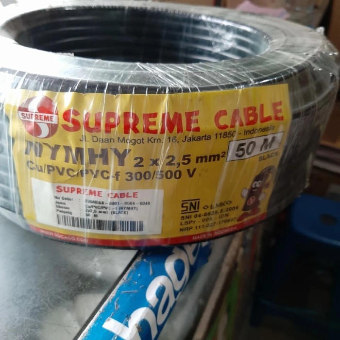 Kabel Nyyhy 2X2.5 Supreme 50M (Hitam)