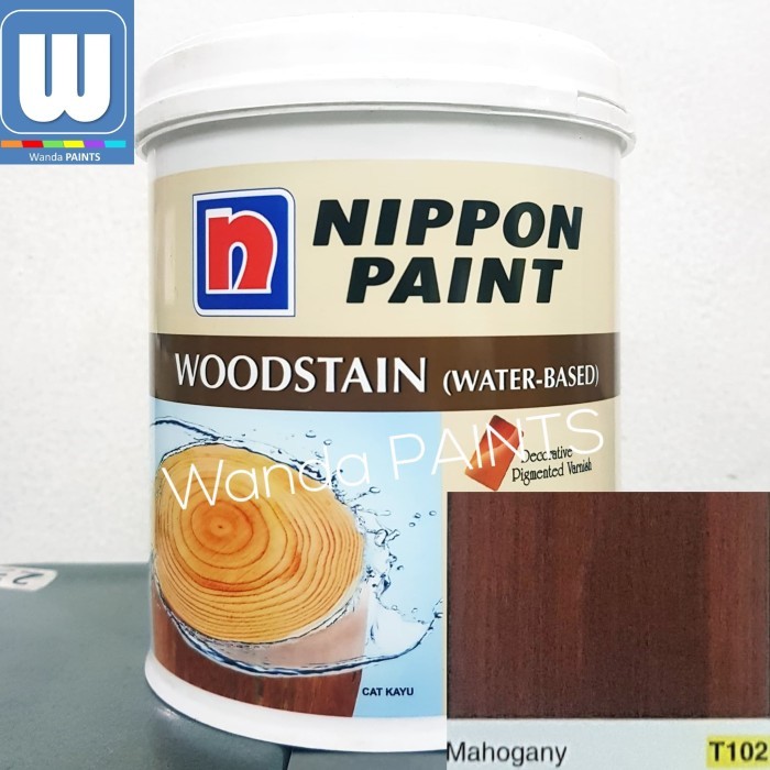 NIPPON PAINT WOODSTAIN WATERBASED Mahogany T102 (1 Liter)