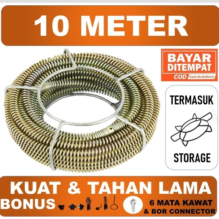 Kawat Spiral Mesin Pembersih Pipa Electric Ridgid Drain Cleaner