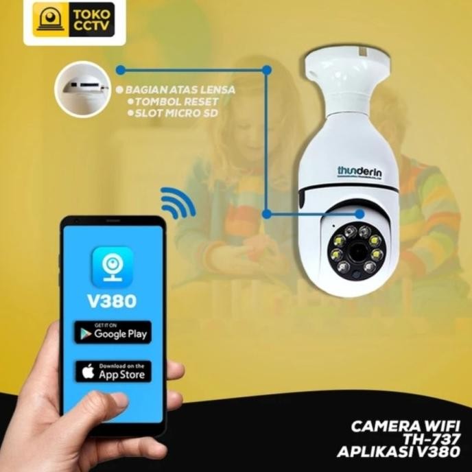 CAMERA CCTV WIFI MINI PTZ BOHLAM THUNDERIN TH-737-V3
