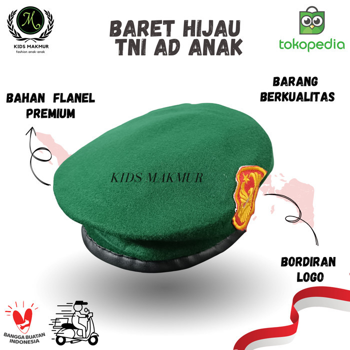 BARET HIJAU TNI AD ANAK LOGO BARET KOPASSUS ANAK MERAH BARET BIRU TNI READY YAA
