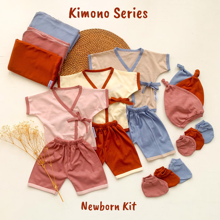 Newborn Kit Kimono Series Setelan Baju Bayi Baru Lahir Bedong Set Bayi