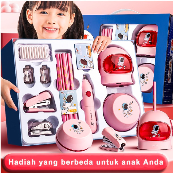 

HOT SALE! Electric Stationery Set / Set Alat Tulis Elektrik Rautan Penghapus Vacuum Pensil 11 in 1 /