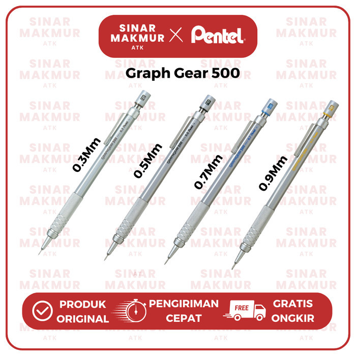 

TERLENGKAP PENSIL MEKANIK/MECHANICAL PENCIL GRAPHGEAR 500 PENTEL (PCS) KODE 23