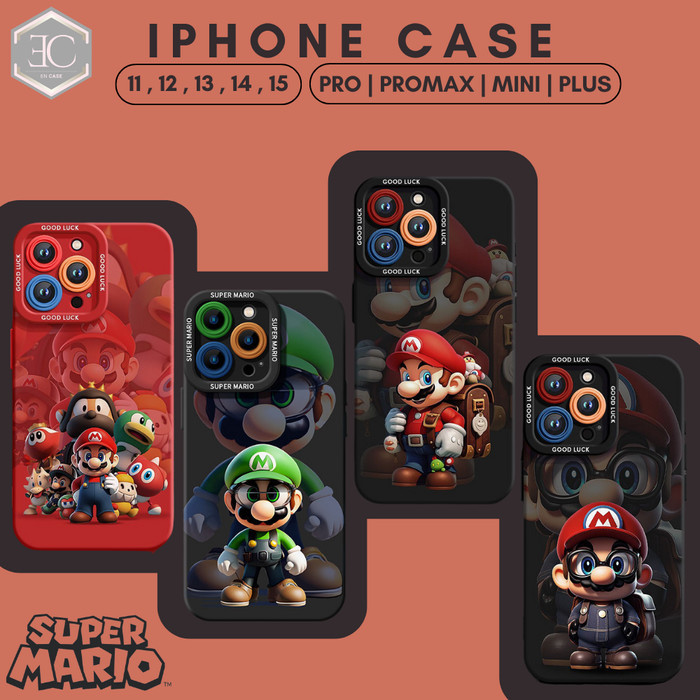 Promo Case Iphone Mario Chibi Casing Iphone 12 13 Pro Promax Mini Model Mario Lucu