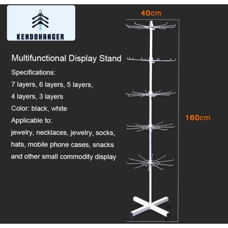 Discount Rak Display Putar Matahari 7 Susun / Rak Display / Gantungan Aksesoris Matahari 7 Susun