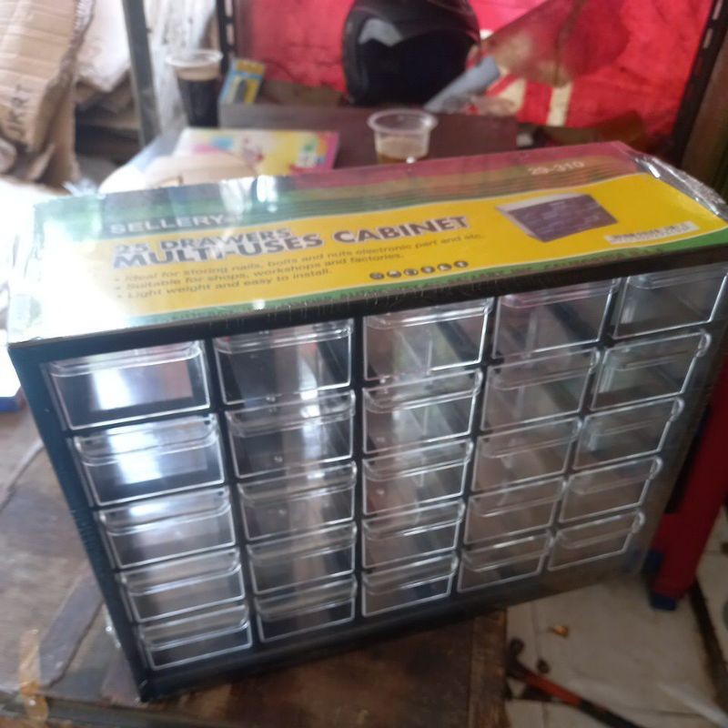 Big Sale  Sellery Rak Komponen 25 Laci Rak Susun 25 Susun Rak Drawers 25 Drawers
